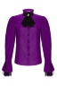 Блуза "Велор" фиолетовая, черное кружево
