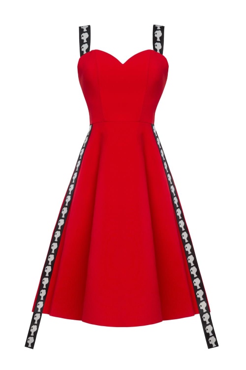 Платье "Мерседес" красное с лампасами