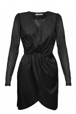 Платье "Эвелин" черное, люрекс, мини