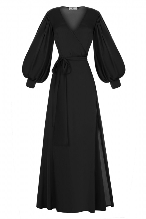 Платье "Оливия" черное, макси
