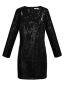 Платье "Мэррит" черное, квадратные пайетки