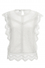 Блуза "Палмер" молочная, кружево, гипюр, без рукавов