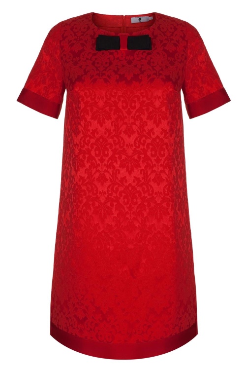 Платье "Миа", красное, черный бант, РОСТ 175