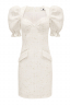 Платье "Дариан" белое, золотистая клетка