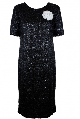 Платье "Милиан" черное, люрекс с пайетками
