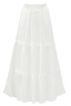 Юбка "Орнелла" белая, с кружевом, хлопок (длина 100 см)