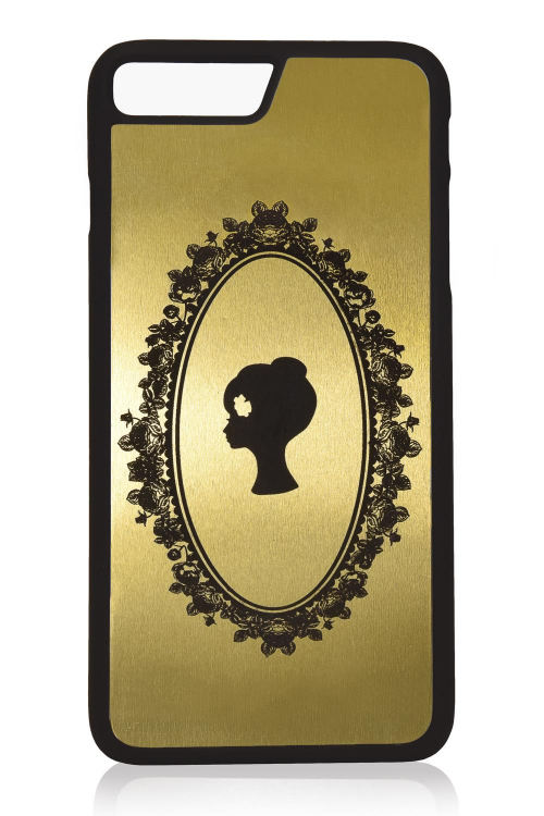 Чехол "NEW Лого"для IPhone 7+,черный c золотом