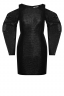 Платье "Деррил" черное, трикотаж металлик