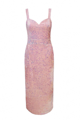 Платье "Бэль" розовое, пайетки, мини