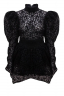 Платье "Дженнер" черное,  (рост 175), кружево, бархат, мини + подъюбник