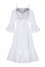Платье "Дестени" миди, белое, серебристая вставка