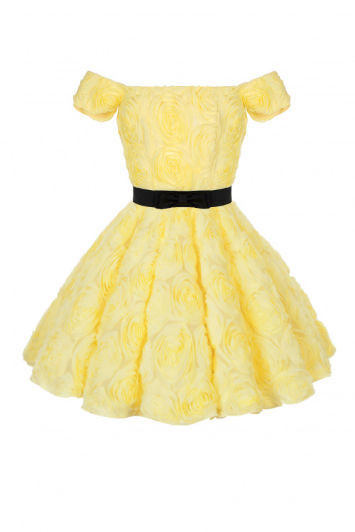 Платье "Эстер" мини, желтое