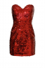 Платье "Мариэль" красное, пайетки, мини