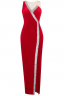 Платье "Бохо" красное, серебристые пайетки