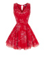 Платье "Гвиннет" красное, молочный принт, мини