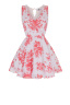 Платье "Гвиннет" молочное, красный принт, мини