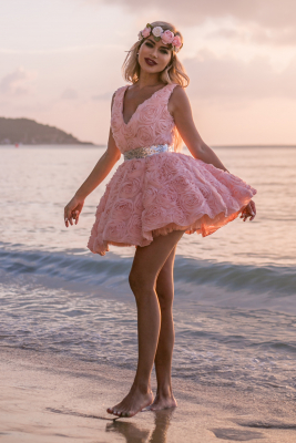Платье "Ассоль" мини, розовое