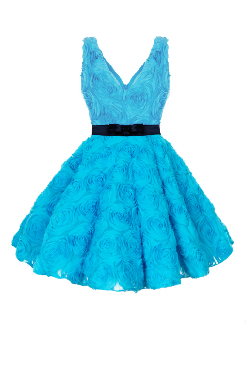 Платье "Ассоль" мини, голубое
