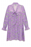 Платье "Салли" фиолетовое, цветочный принт