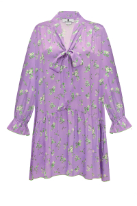 Платье &quot;Салли&quot; фиолетовое, цветочный принт