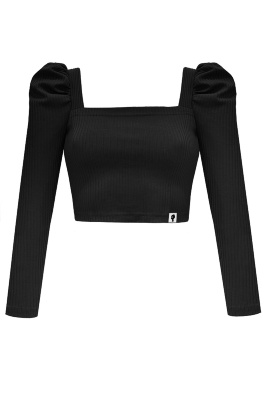 Кроп-водолазка "Юджин", черная