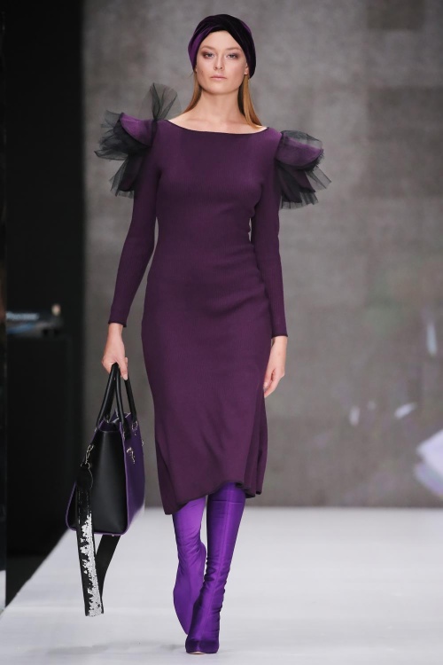 Платье "Агата" фиолетовое, трикотажное