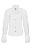 Блуза "Велор" белая, белое кружево