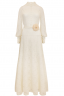 Платье "Джаннет" Ванильно-Молочное, стойка воротник, Стиль Прованс, с кружевом