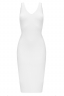 Платье "Эрин" белое, трикотаж, обтягивающее, миди