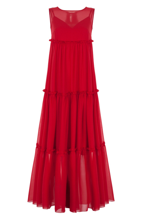 Платье "Марика" красное, макси