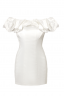 Платье "Карисса" белое, фонарик по декольте