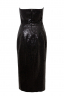Платье "Рашель" черное, пайетки + чокер "роза"