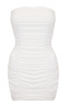 Платье  "Лаура" , Бело-Молочное , Облегающие , Драпированное ,Минни