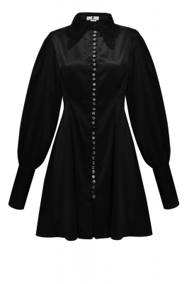 Платье "Лайонэль" черное, с кружевом