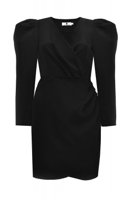 Платье "Сиджи" черное, костюмка, мини