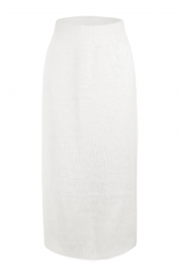 Юбка белая, миди (85 см),ангора, с завязками на талии, пушистая