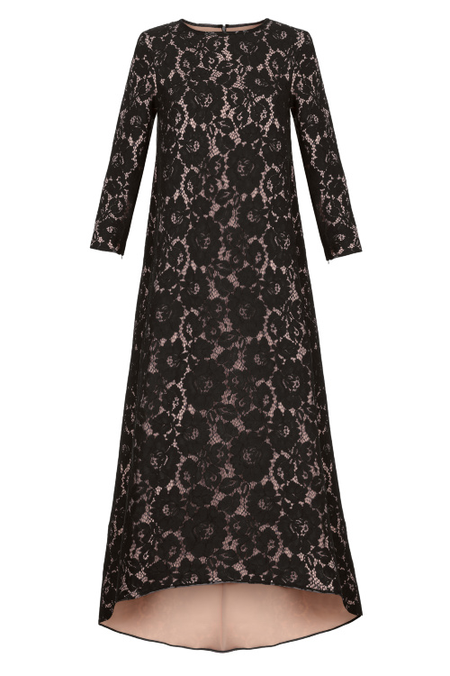 Платье "Мадлен" черное с рукавом