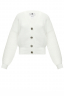 Кардиган "джемпер, кофта" белый, крупная вязка (4 пуговицы)