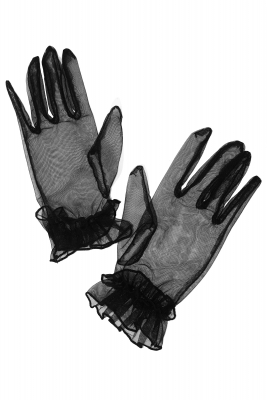 Перчатки "фатин" черные