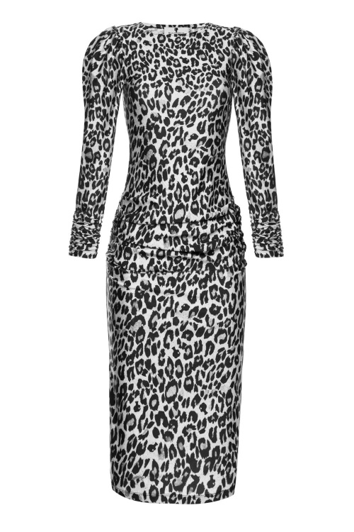 Платье "Пэйдж" белый леопард, бифлекс
