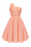 Платье "Кортни" персиковое (нежно-розовое), сердечки, мини