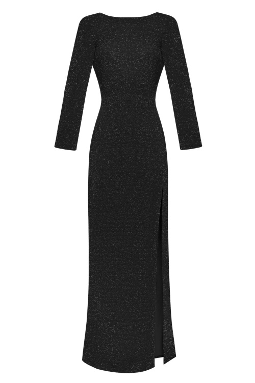 Платье "Джипси" черное, трикотаж с люрексом