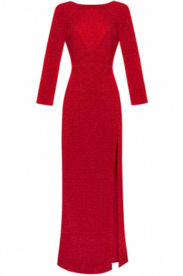Платье "Джипси" красное, трикотаж с люрексом