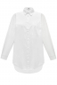 Рубашка - туника, блуза "Лэрри" белая, удлиненная