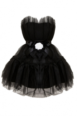Платье "Аверилл" черное, фатин, мини