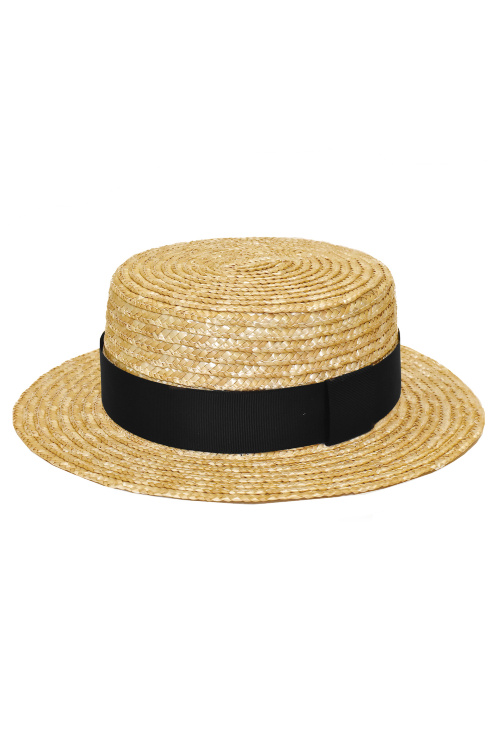 Шляпа "Канотье" песочная