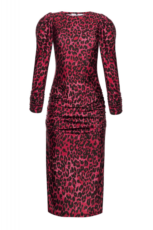 Платье "Пэйдж" красный леопард, бифлекс