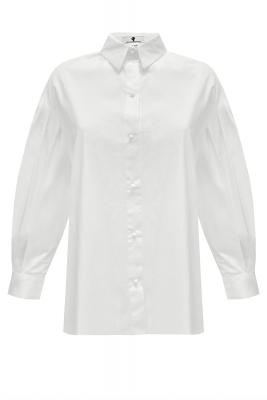 Блуза - рубашка "Верелея" белая, широкие рукава