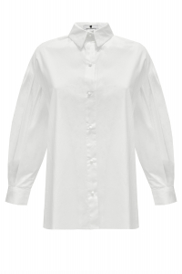 Блуза - рубашка &quot;Верелея&quot; белая, широкие рукава