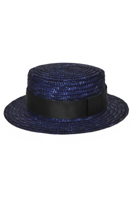 Шляпа "Канотье" синяя